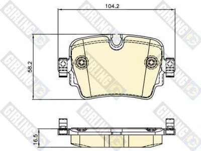 Girling 6120661 комплект тормозных колодок, дисковый тормоз на JAGUAR F-TYPE кабрио (QQ6_)