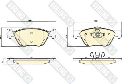 Girling 6120672 комплект тормозных колодок, дисковый тормоз на FIAT STRADA пикап (278_, 578_)