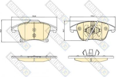 Girling 6120752 комплект тормозных колодок, дисковый тормоз на FORD FUSION (JU_)