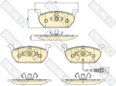 GIRLING Колодки тормозные дисковые 6120802 (6120802)