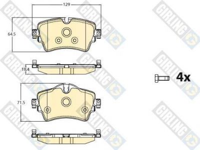 Girling 6120871 комплект тормозных колодок, дисковый тормоз на MINI MINI CLUBMAN (F54)