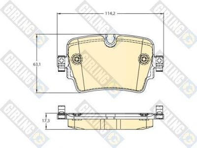 Girling 6120951 комплект тормозных колодок, дисковый тормоз на JAGUAR F-TYPE кабрио (QQ6_)