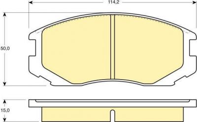 GIRLING Колодки тормозные MITSUBISHI COLT/LANCER 1.3-1.6 88-03 передние (572375, 6130469)