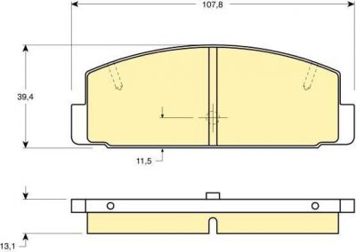 GIRLING Колодки тормозные MAZDA 6 02>/323 96>/626 92>02 задние (GS392643Z, 6130889)