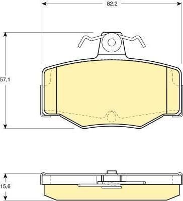 GIRLING Колодки тормозные NISSAN ALMERA 00>/PRIMERA 90>02 (440603F085, 6130921)