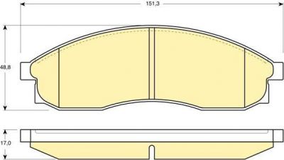 Girling 6131079 комплект тормозных колодок, дисковый тормоз на NISSAN CEFIRO седан