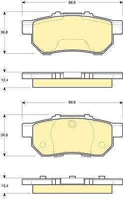 Girling 6131139 Колодки тормозные HONDA CIVIC 1.4-1.6 91-01 задние