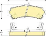 Girling 6131159 комплект тормозных колодок, дисковый тормоз на NISSAN ALMERA I (N15)