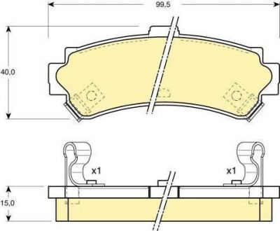 Girling 6131159 комплект тормозных колодок, дисковый тормоз на NISSAN ALMERA I (N15)