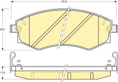 Girling 6131699 комплект тормозных колодок, дисковый тормоз на HYUNDAI SONATA II (Y-2)