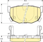 GIRLING Колодки тормозные HYUNDAI ELANTRA 00-/LANTRA 90-00/KIA CERATO 04- задние (5830228A01, 6131709)