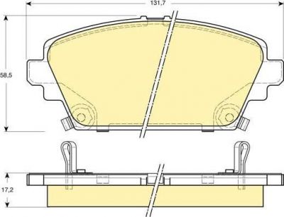 GIRLING Колодки тормозные передние HONDA ACCORD 99>03 (410604U127, 6131861)