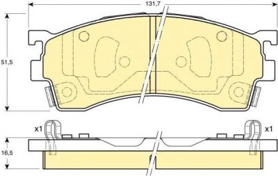 GIRLING Колодки тормозные MAZDA 323/626/PREMACY 92- передние (GEYT3323Z, 6131929)