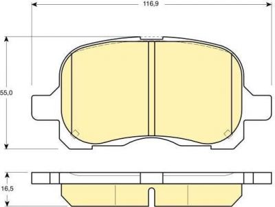 GIRLING Колодки тормозные передние TOYOTA COROLLA 97-02 (0446502040, 6132041)
