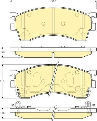 GIRLING Колодки торм. Mazda 323 VI S/F 1,6/2,0/2,0TD 01-04, 626 V 1,8/2,0/2,0TD 97-02, Premacy 99- CBY13323ZF (CBY13323ZD, 6132099)