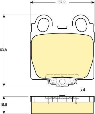 GIRLING Тормозные колодки задние LEXUS GS 97- IS 99- (0446630161, 6132339)