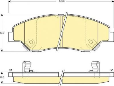 GIRLING Колодки тормозные KIA SPORTAGE 2.0 94-03 передние (0K0453323Z, 6132419)