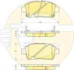 GIRLING Колодки тормозные TOYOTA COROLLA/PRIUS/YARIS 1.0-1.6 99- передние (572405, 6132429)