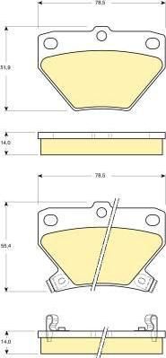 GIRLING Колодки тормозные задние TOYOTA CELICA 99- COROLLA 00- PRIUS 1.5 00- YARIS 99- (04466YZZD5, 6132439)