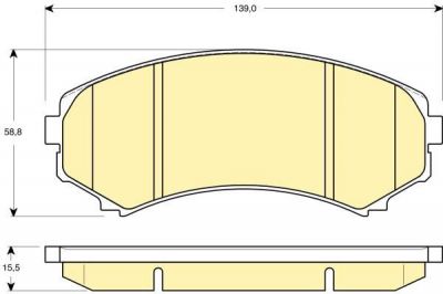 GIRLING Колодки тормозные передние MITSUBISHI PAJERO III (4605A471, 6132469)