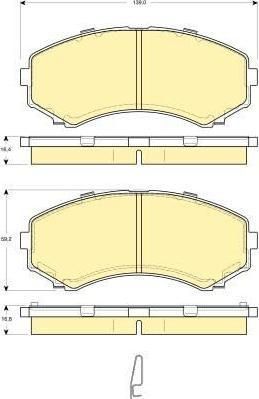 Girling 6132549 комплект тормозных колодок, дисковый тормоз на MAZDA E-SERIE фургон (SR2)