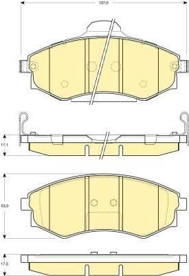 Girling 6132569 комплект тормозных колодок, дисковый тормоз на HYUNDAI LANTRA II Wagon (J-2)