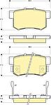 GIRLING Колодки тормозные HONDA ACCORD 90-/CIVIC 97-/CR-V II/FR-V/PRELUDE 92-00 задние (GDB3269, 6132699)