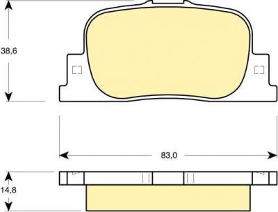 GIRLING Колодки тормозные задние TOYOTA CAMRY 99-01 (0446647010, 6132789)