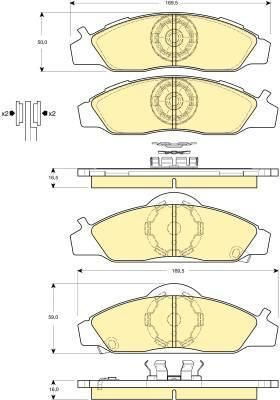 Girling 6132811 комплект тормозных колодок, дисковый тормоз на SSANGYONG KORANDO (KJ)