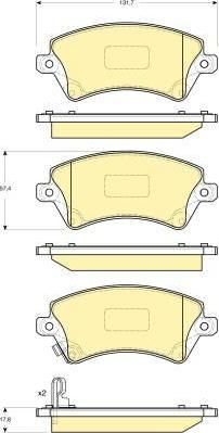 GIRLING Колодки тормозные передние TOYOTA COROLLA (E12) 00>02> (446502061, 6132881)
