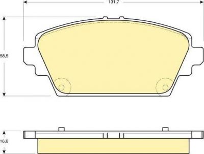 GIRLING Колодки тормозные передние NISSAN PRIMERA (P12) 02> ALMERA TINO 00>05 (410604U127, 6132919)