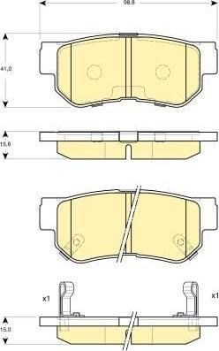 GIRLING Колодки торм. Hyundai Santa FE (GDB3298, 6132989)