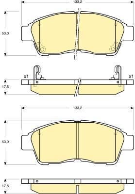 Girling 6133009 комплект тормозных колодок, дисковый тормоз на TOYOTA COROLLA Liftback (_E11_)