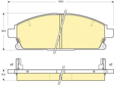 GIRLING Колодки торм. INFINITI - Nissan Q45/QX4/Pathfinder (GDB3312, 6133129)