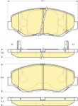 GIRLING Колодки тормозные передние HONDA CR-V II ELEMENT 02- 141,7X56,8X17,6mm (45022S9AE60, 6133259)