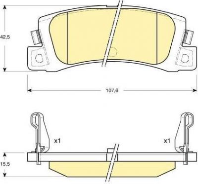 Girling 6133299 комплект тормозных колодок, дисковый тормоз на TOYOTA COROLLA Liftback (_E11_)