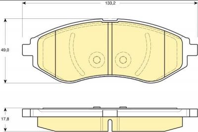 GIRLING КОЛОДКИ ТОРМОЗНЫЕ CHEVROLET AVEO 1.2-1.4 06- ПЕРЕДНИЕ (96534853, 6133309)