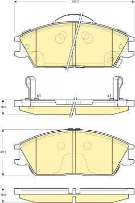 GIRLING Колодки тормозные перед. HYUNDAI ACCENT(LC) 99-> 581011CA10 (5810125A10, 6133319)