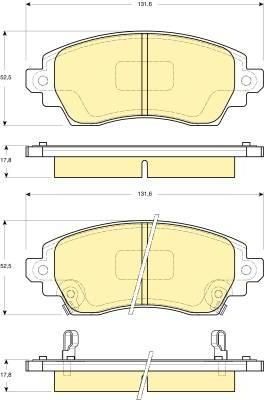 GIRLING Торм. колодки перед. TOYOTA COROLLA (E11_) 1,4i-1,6iVVTi/1,9D 01/02- 131,6X48X16mm (GDB3333, 6133339)