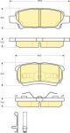 GIRLING Колодки тормозные задние MITSUBISHI LANCER VII 09 03- OUTLANDER 05 03- (MR955068, 6133419)