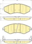 GIRLING Колодки тормозные передние DAEWOO NUBIRA >99 CHEVROLET REZZO 00>07 (96405129, 6133479)