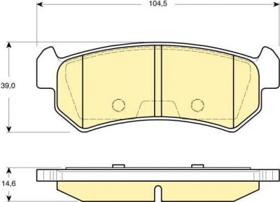 GIRLING Колодки тормозные CHEVROLET LACETTI 03>06/OPTRA/DAEWOO NUBIRA задние (96405131, 6133489)