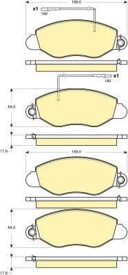 Girling 6133544 комплект тормозных колодок, дисковый тормоз на NISSAN CABSTAR E