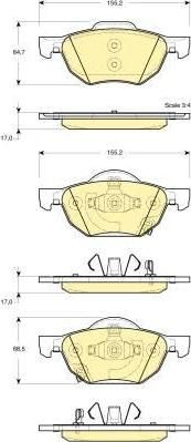 GIRLING Колодки тормозные HONDA ACCORD 2.0/2.2/2.4 03> передние (45022SEAE01, 6133559)