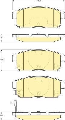 GIRLING Колодки тормозные MAZDA RX8 2.6 03-/SUZUKI IGNIS 1.3/1.5 00- задние (5580060J00, 6133579)