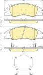 GIRLING Колодки тормозные KIA CERATO 04- передние (581012FA10, 6133679)