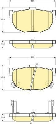 GIRLING Колодки тормозные дисковые задние Cerato 1,5CRDi/1,6/2,0/2,0CRDi 04=> (583022FA10, 6133689)