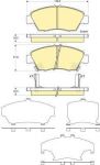 GIRLING Колодки тормозные передние HONDA Civic VI 01-05 (45022S5AE50, 6133759)
