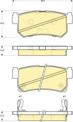 Girling 6133829 комплект тормозных колодок, дисковый тормоз на SSANGYONG KORANDO (KJ)
