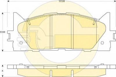 GIRLING Колодки тормозные передние(2009->) TOYOTA CAMRY(V40) (446533470, 6134299)